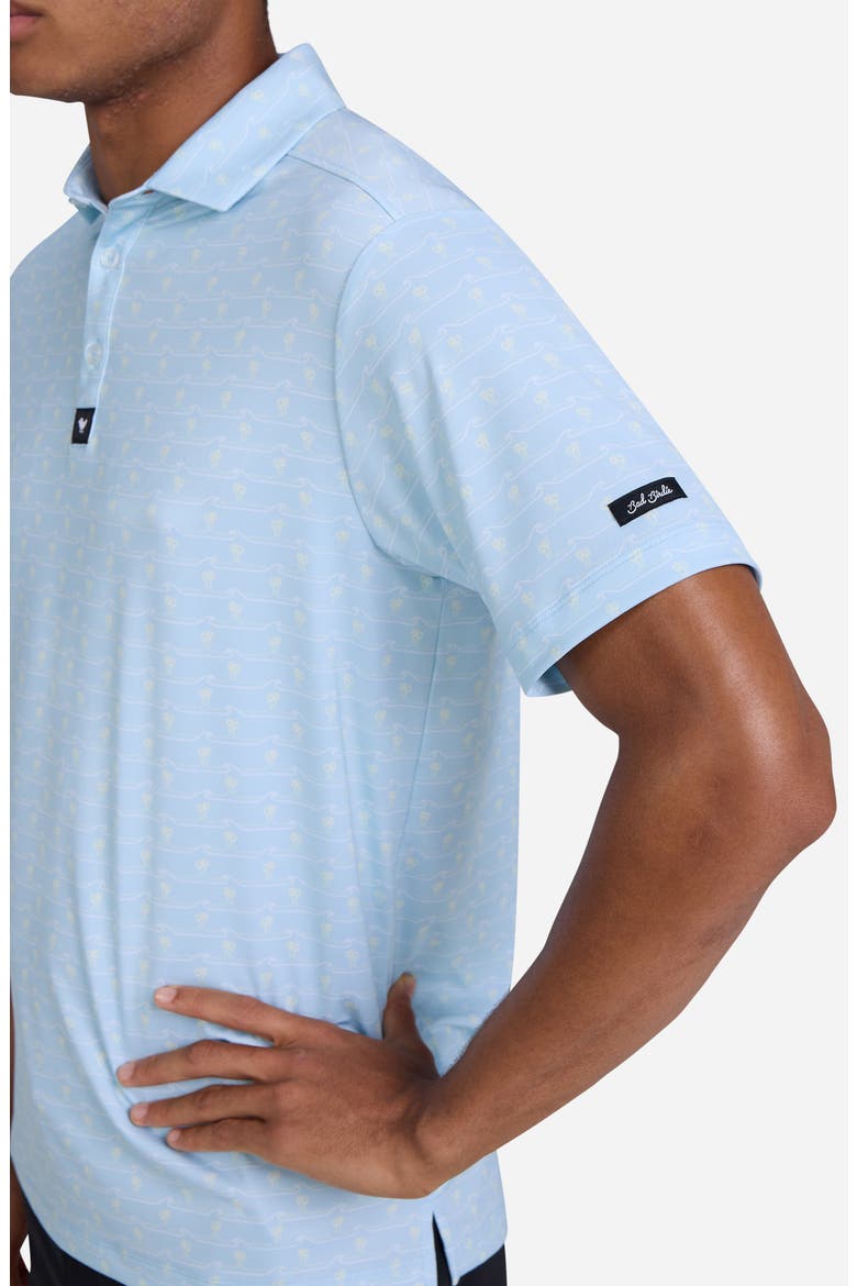 Core Floral Waves Performance Golf Polo, Alternate, color, EASY LIVIN