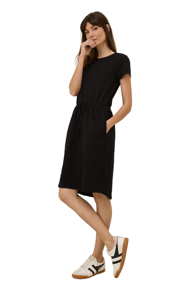 Pact Organic Cotton Relaxed Slub Weekend Dress, Alternate, color, Black