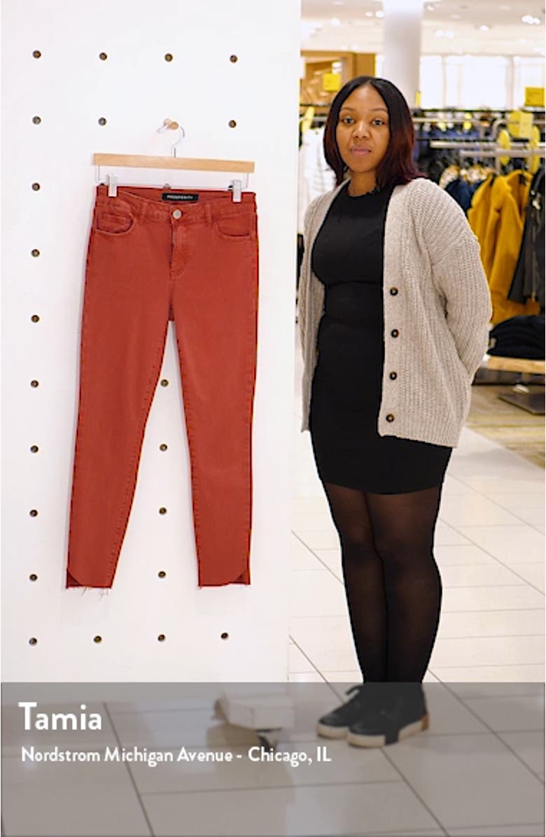 Kate Raw Hem Crop Straight Leg Jeggings, sales video thumbnail