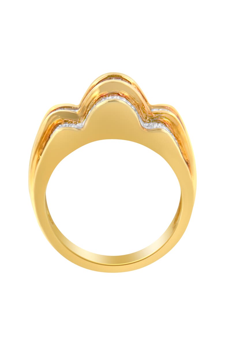 Haus of Brilliance 14KT Yellow Gold 1 1/4 cttw Diamond Multi-Row Band Ring, Alternate, color, Yellow