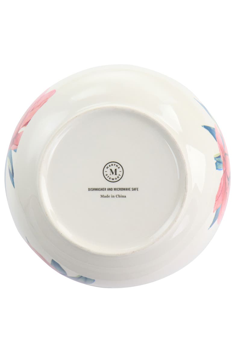 3 Piece Fine Ceramic Floral Bowl Set, Alternate, color, White