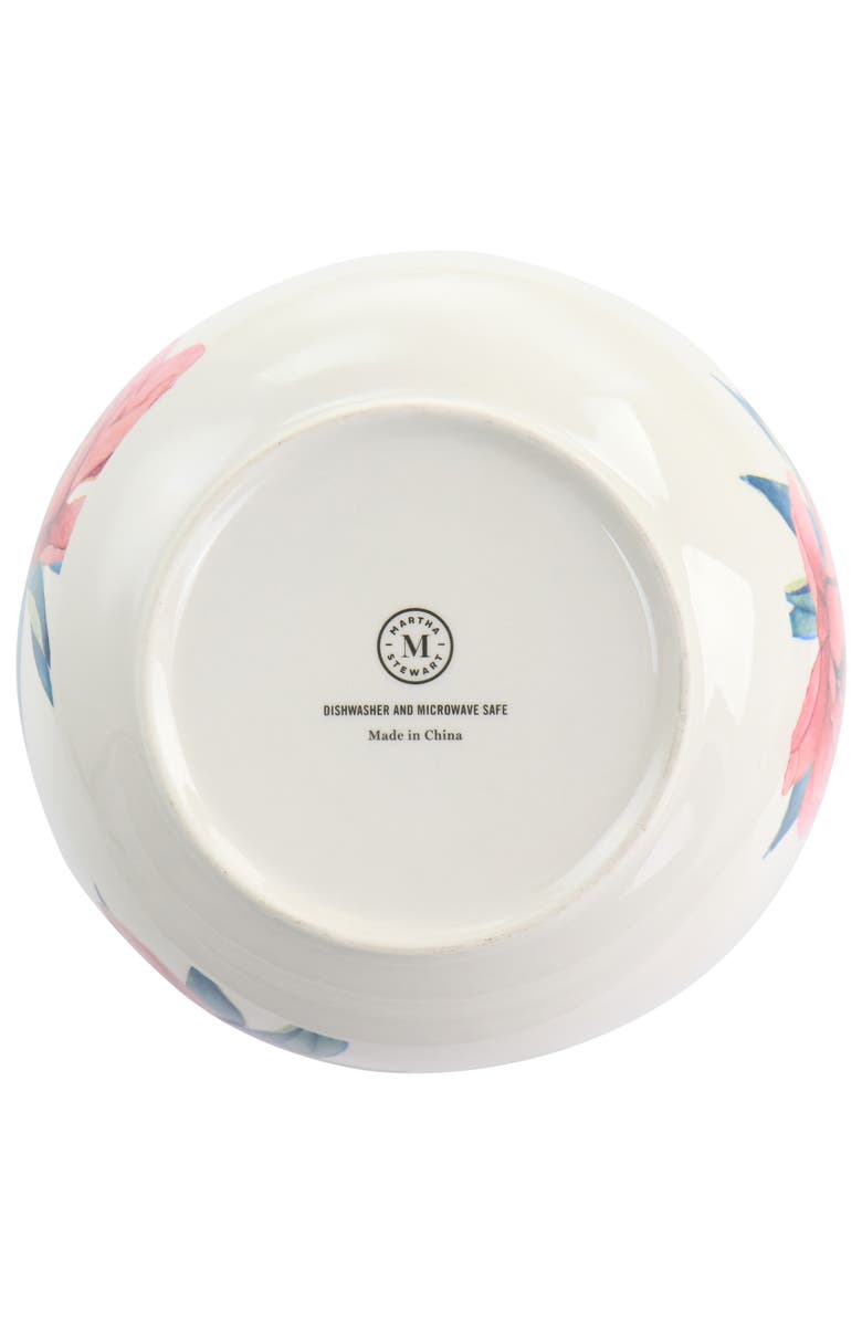 MARTHA STEWART 3 Piece Fine Ceramic Floral Bowl Set, Alternate, color, White