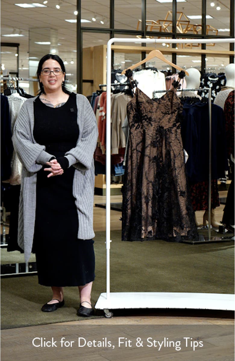 Maren Floral Lace Cocktail Midi Dress, sales video thumbnail