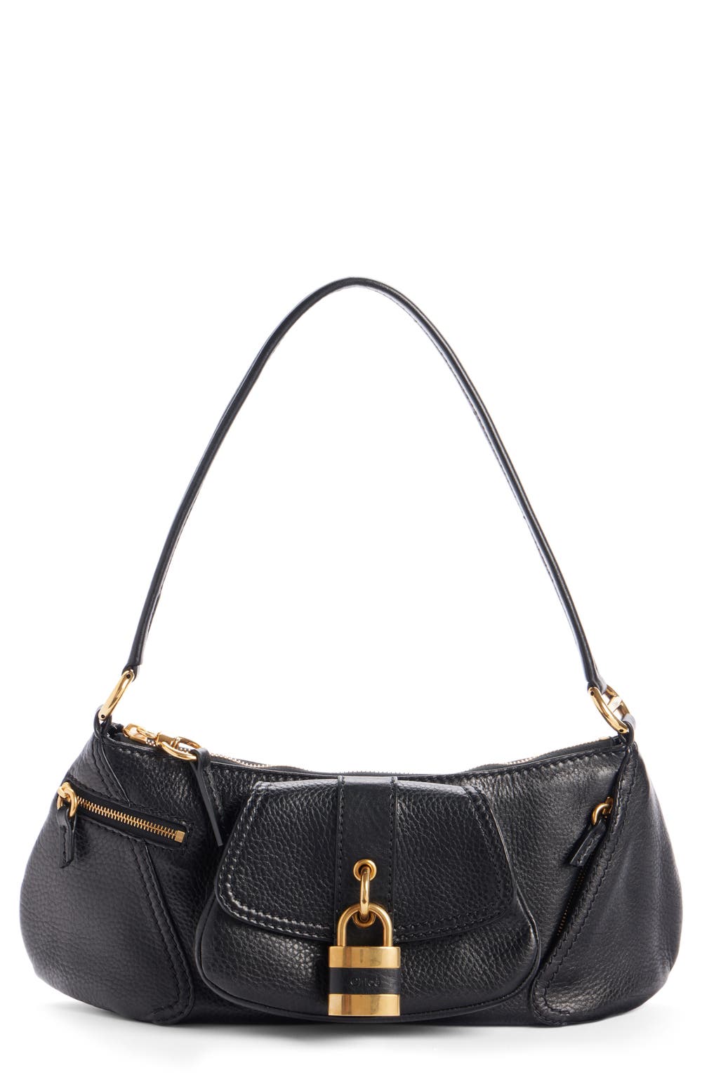 The 99 Leather Shoulder Bag, color, BLACK 001