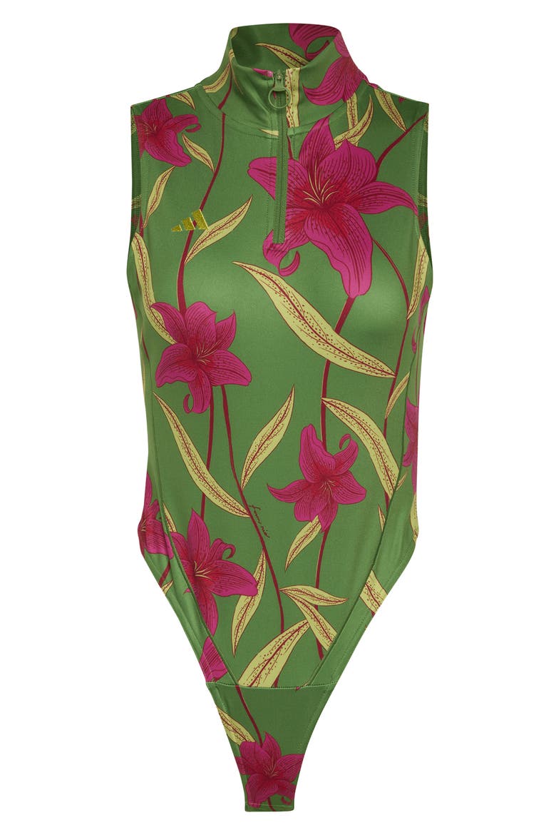 x FARM Rio Sleeveless Bodysuit, Alternate, color, PRELOVED LIME/ BAHIA MAGENTA
