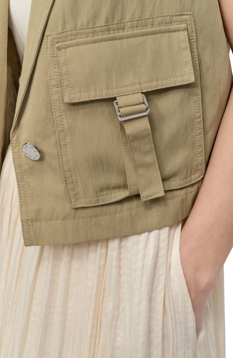 DKNY Tumble Twill Cargo Vest, Alternate, color, 