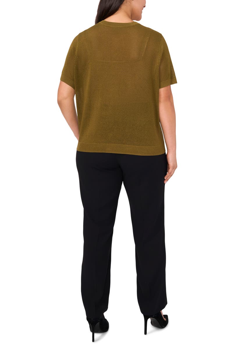 Halogen<sup>®</sup> Short Sleeve Cardigan, Alternate, color, Olive Moss
