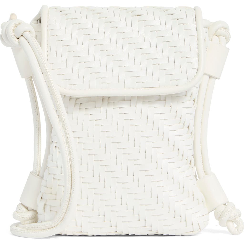 Dolce Vita Woven Crossbody Bag In White
