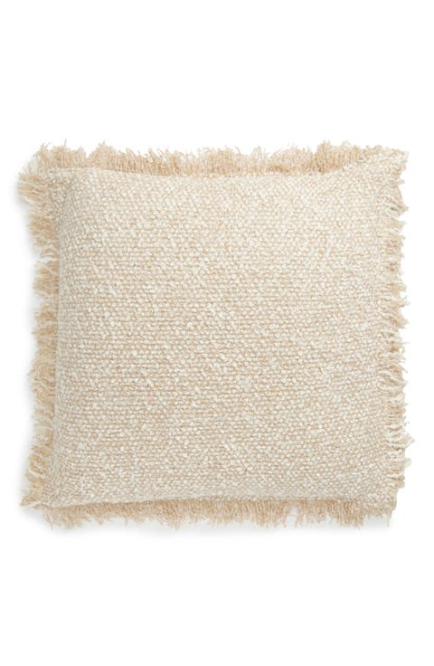 Heathered Fringe Accent Pillow