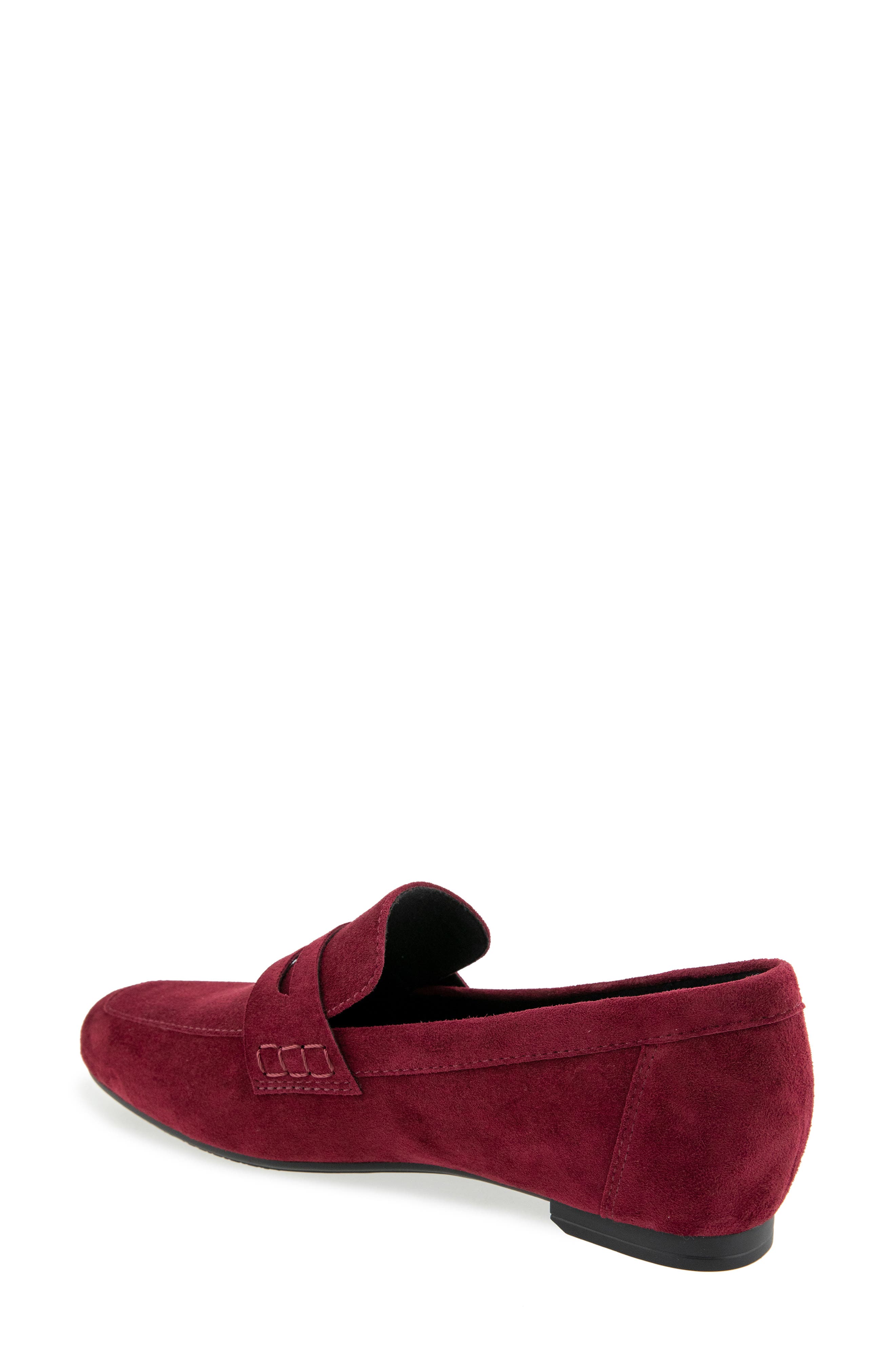 Emily Penny Loafer, Alternate, color, WINE SUEDE