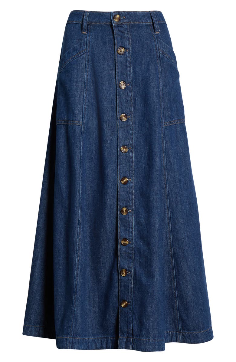 Favorite Daughter The Lila Denim Maxi Skirt, Alternate, color, Mesa