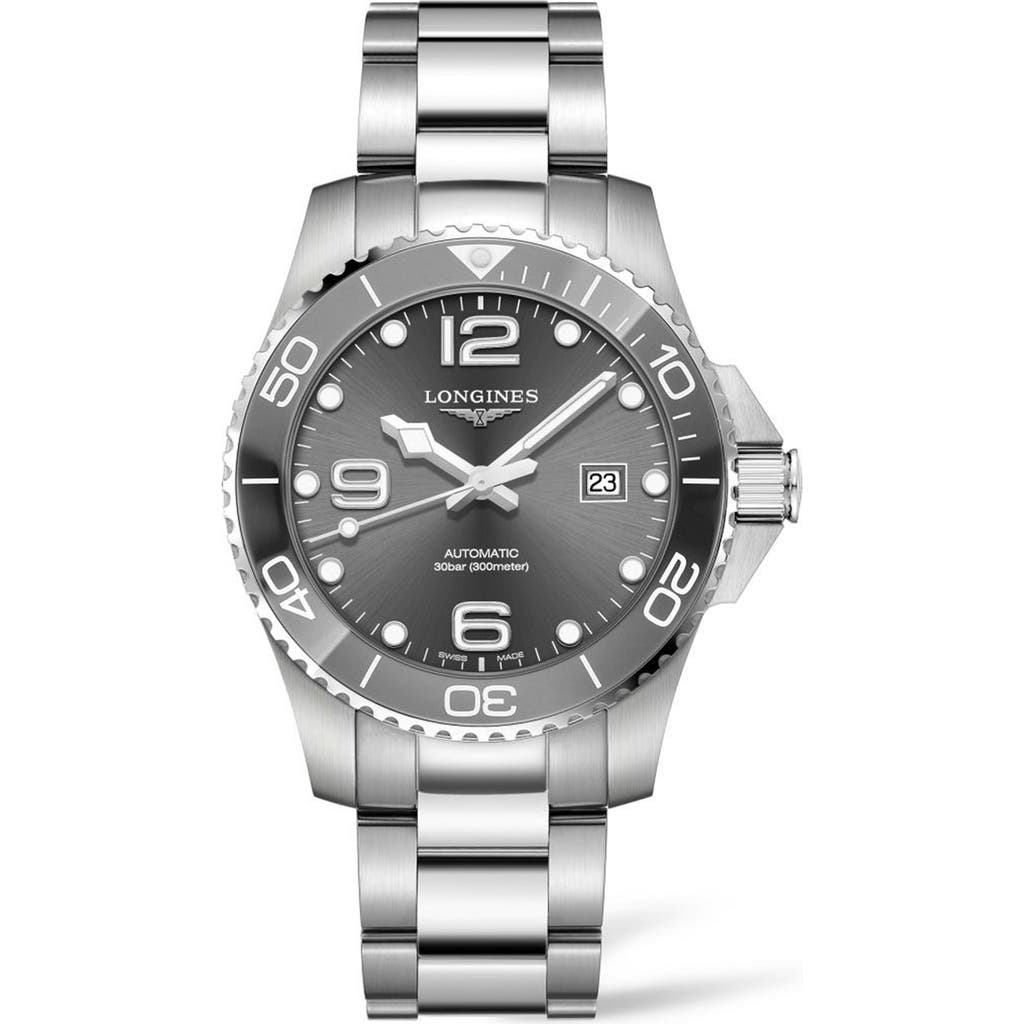Longines Hydroconquest Automatic Bracelet Watch, 43mm In Grey