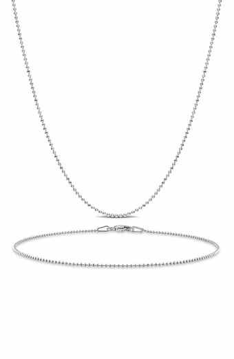 Ball Chain Necklace & Anklet Set
