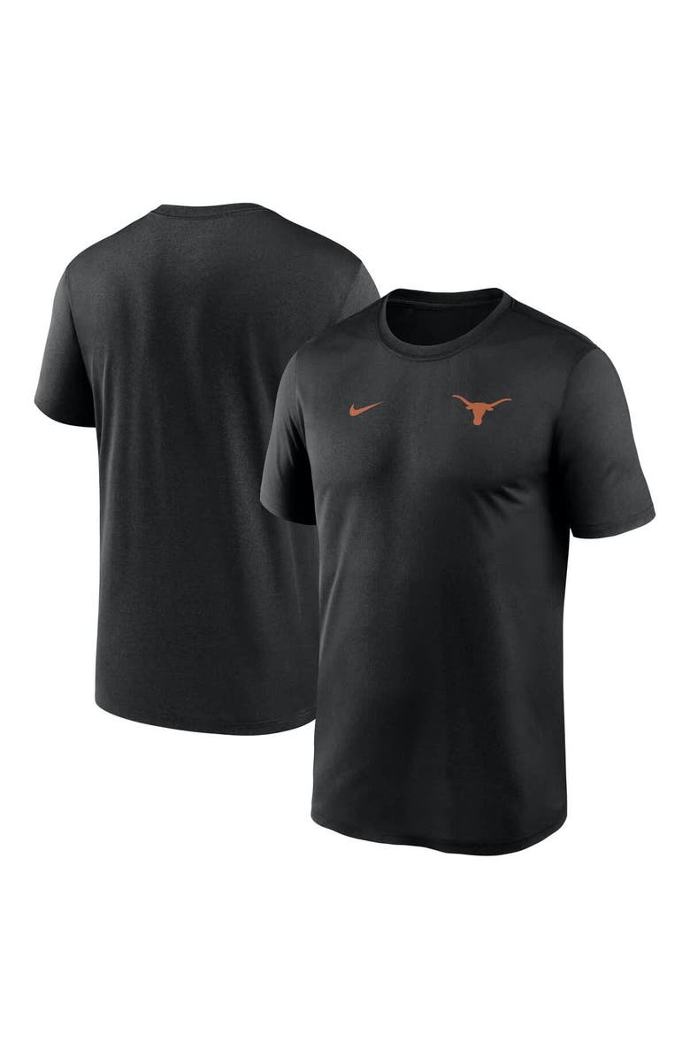 Nike Men's Nike Black Texas Longhorns 2025 Sideline Small Logo Legend Dri-FIT T-Shirt, Main, color, Black
