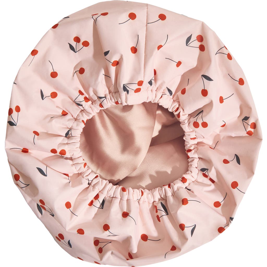 Kitsch Satin-lined Flexi Shower Cap In Red
