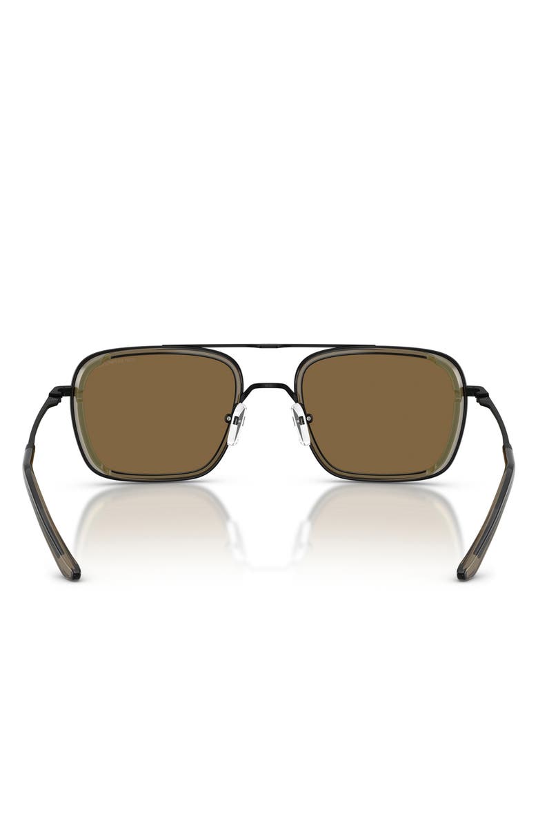 Emporio Armani 54mm Square Sunglasses, Alternate, color, Matte Black / Dark Green