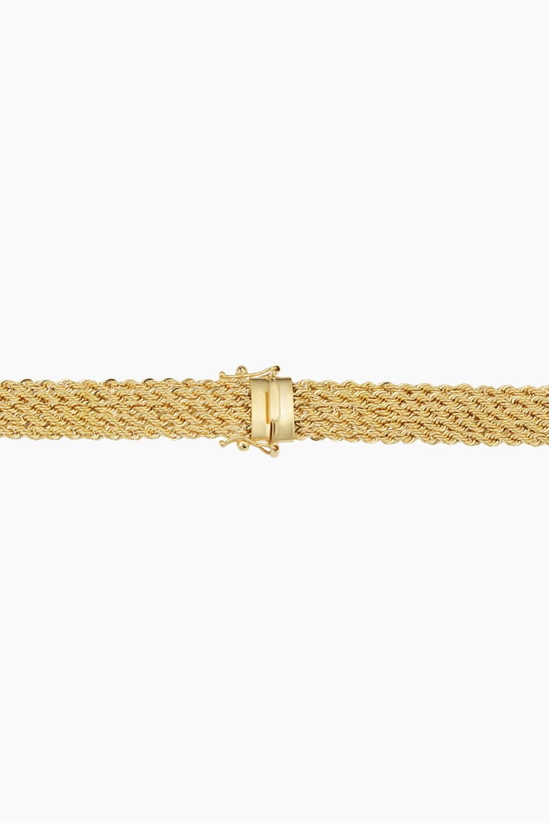 18K Yellow Gold Roman Rope Quartet Necklace, Alternate, color, Yellow Gold