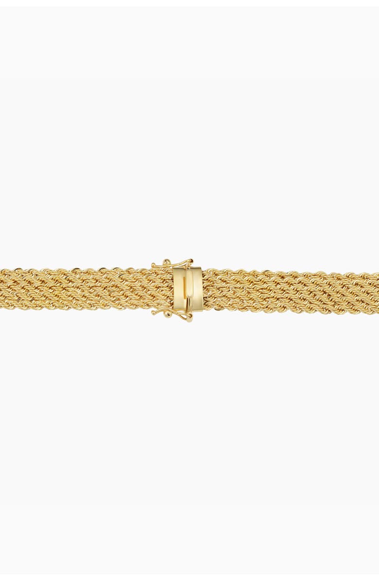 Oradina 18K Yellow Gold Roman Rope Quartet Necklace, Alternate, color, Yellow Gold