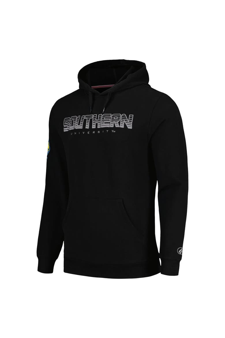 Men's FISLL  Black Southern University Jaguars Puff Print Sliced Pullover Hoodie, Alternate, color, Black