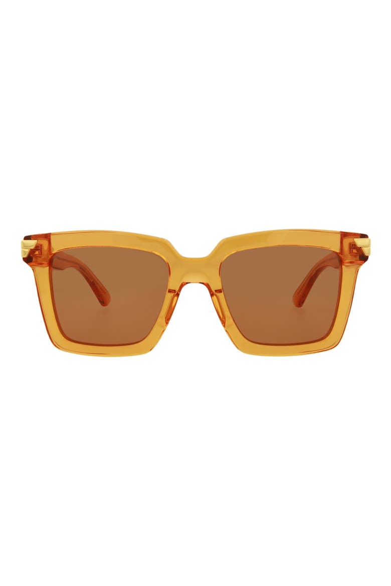 53mm Square Sunglasses, Main, color, ORANGE