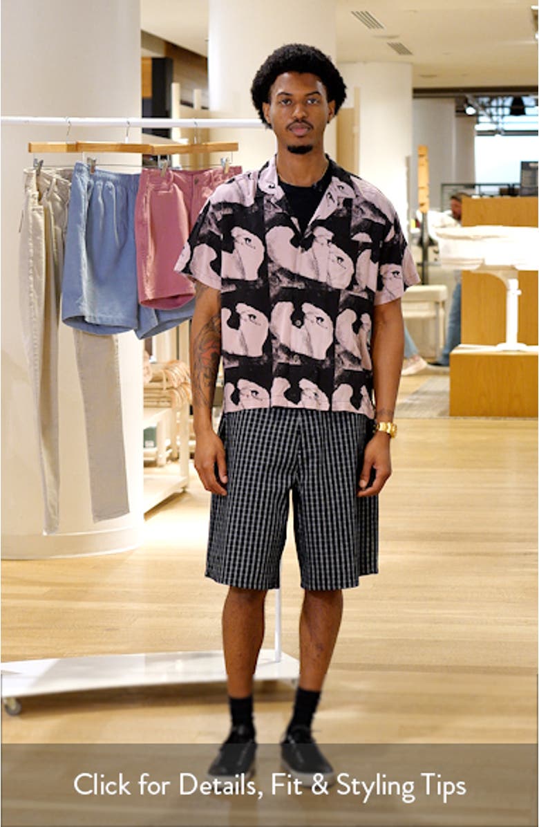 Ambre Abstract Print Camp Shirt, sales video thumbnail