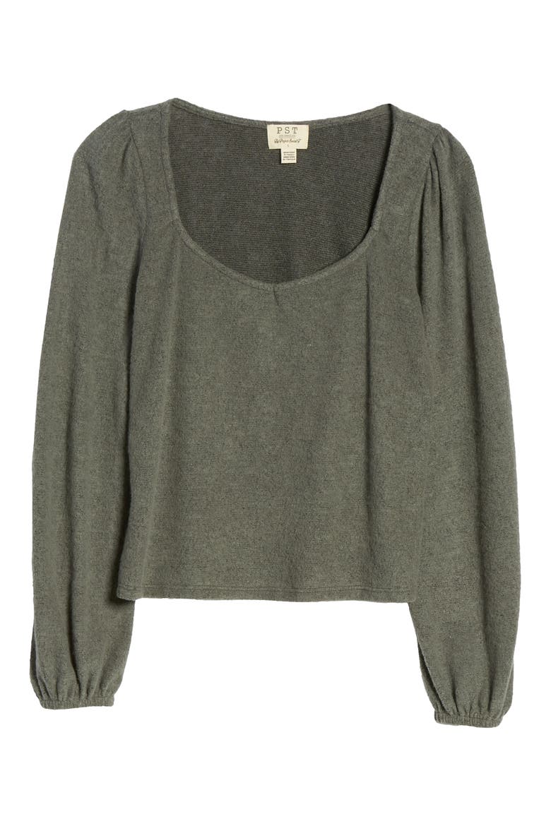 Long Sleeve Top, Alternate, color, CHARCOAL