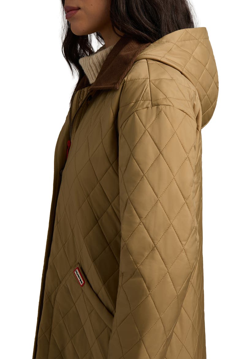 Alison Hooded Quilted Barn Coat, Alternate, color, BRITISH TAN