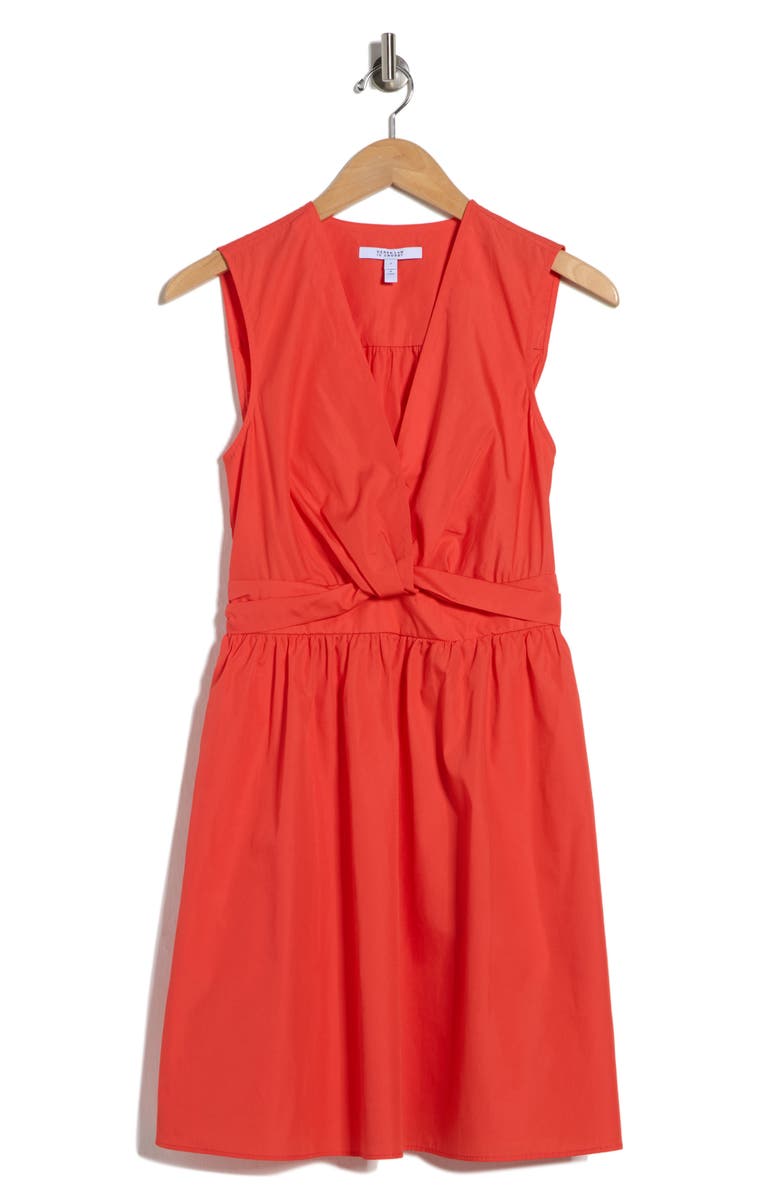 Derek Lam Nulla Front Twist Minidress, Main, color, Red
