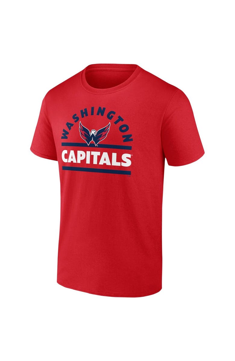 FANATICS Men's Fanatics Branded Red Washington Capitals Goaltender Combo T-Shirt, Alternate, color, 