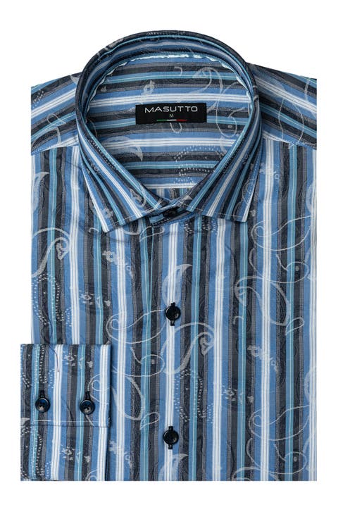 Adriano Jacquard Button-Up Shirt