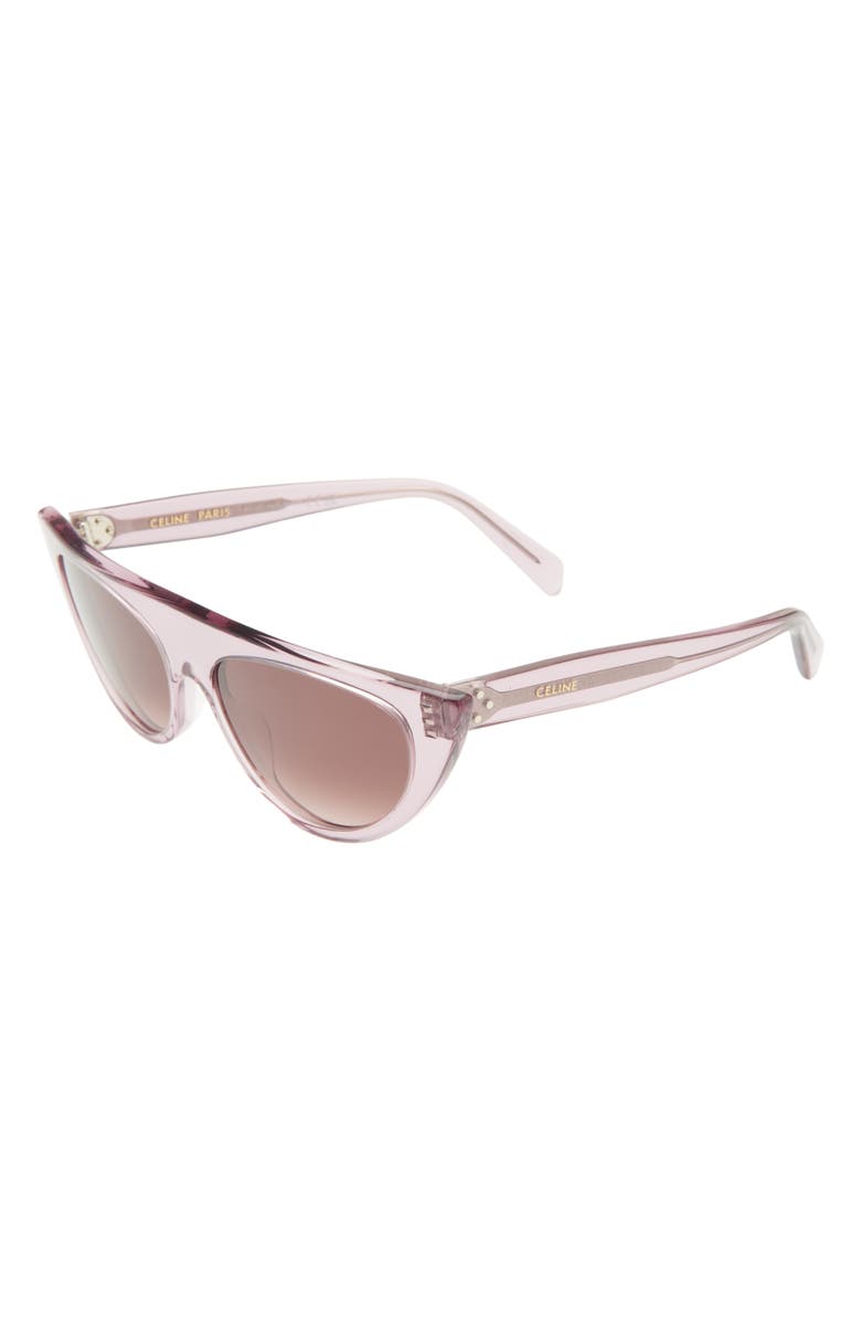 CELINE 56mm Geometric Sunglasses, Alternate, color, Shiny Lilac / Violet