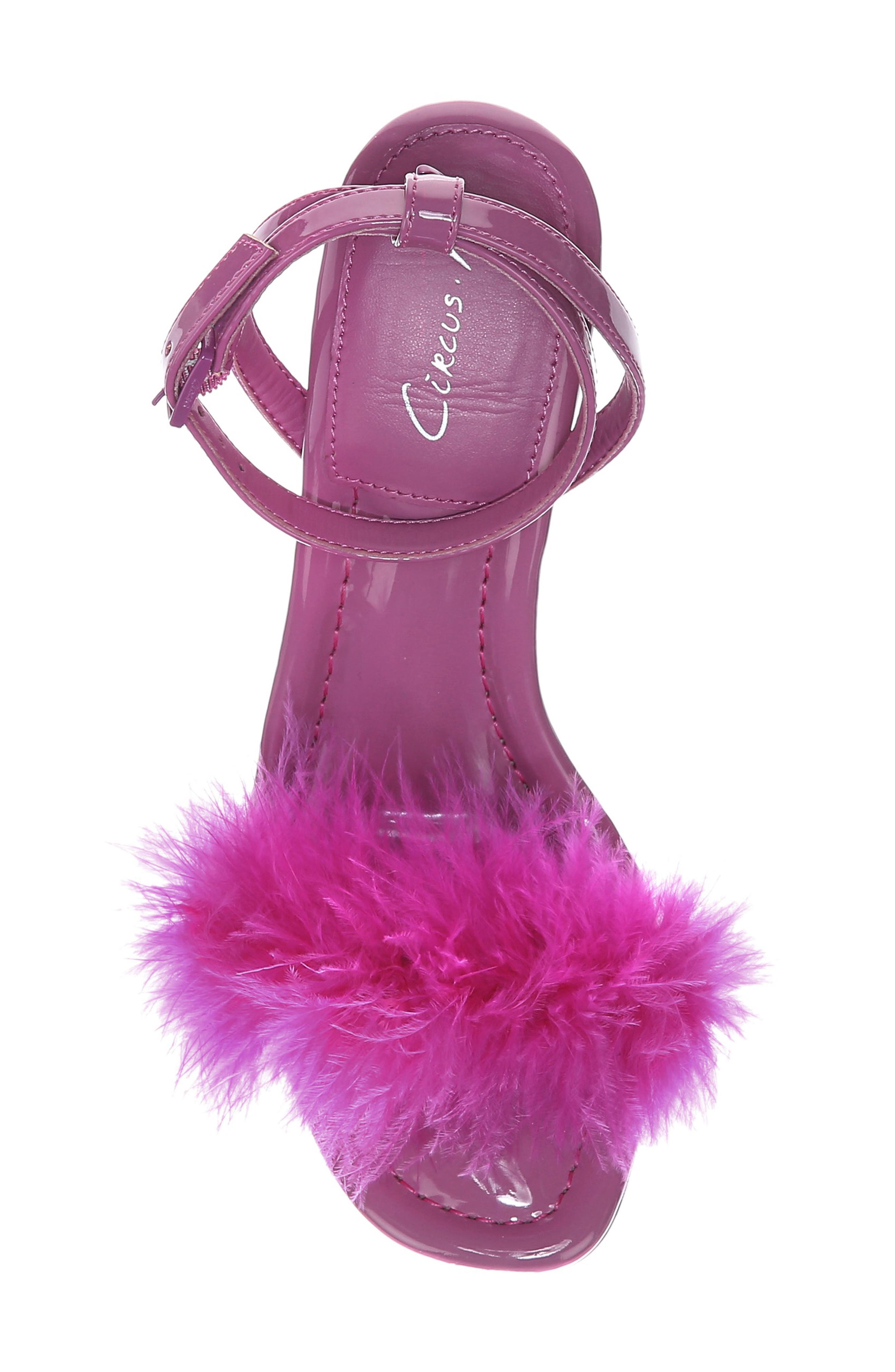 Brenna Feather Ankle Strap Sandal, Alternate, color, MATRIX MAGENTA