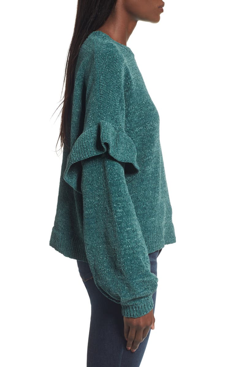 BP. Ruffle Chenille Sweater, Alternate, color, 