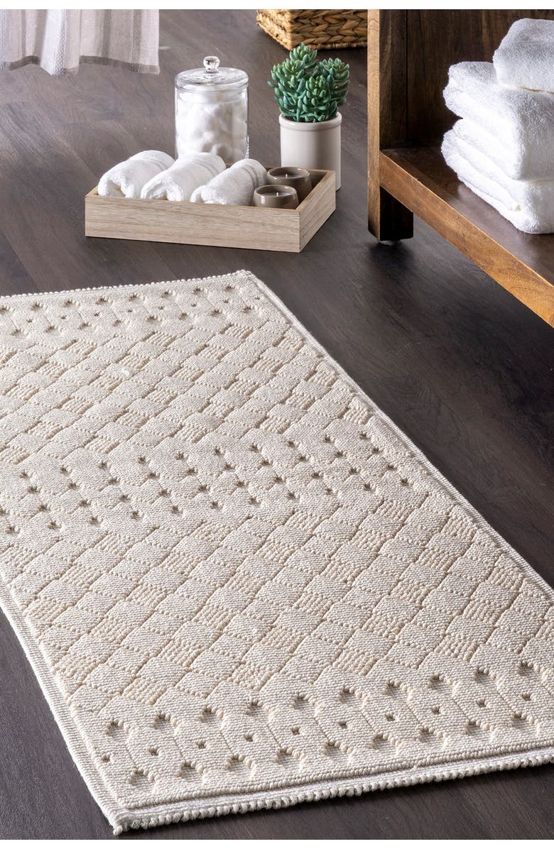 NULOOM Blaise Modern Diamonds Bath Mat, Main, color, 