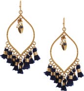 OLIVIA WELLES Mariah Tassel Drop Earrings