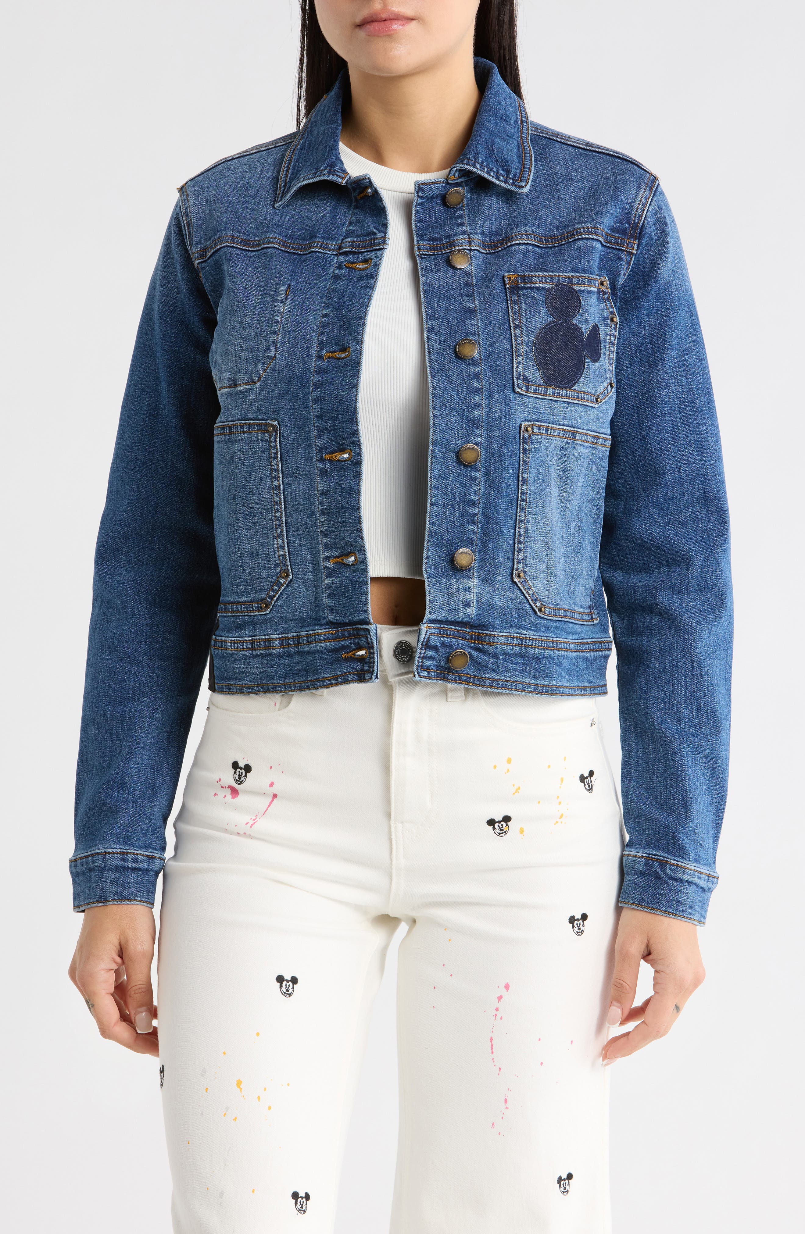 Desigual Mickey Mouse Denim Trucker Jacket