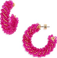 Nordstrom Beaded Huggie Hoop Earrings