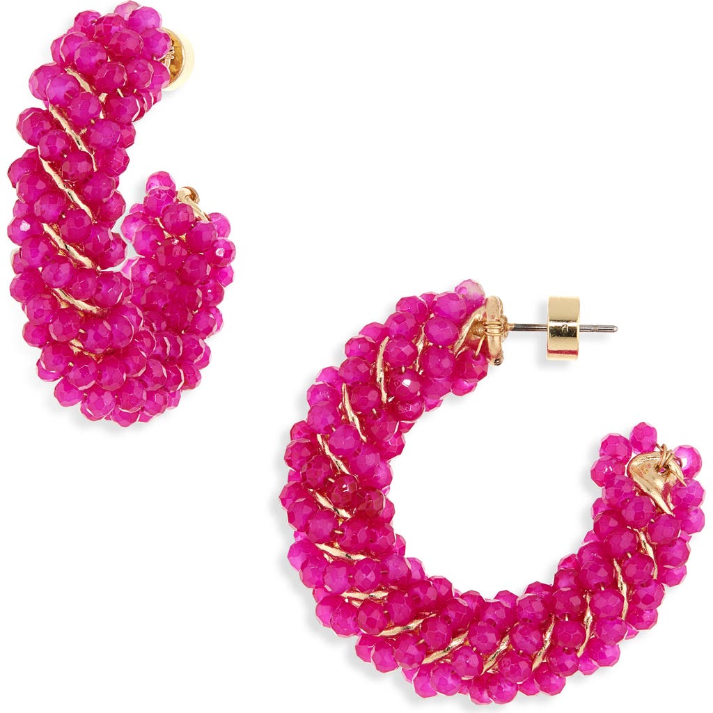Nordstrom Beaded Huggie Hoop Earrings