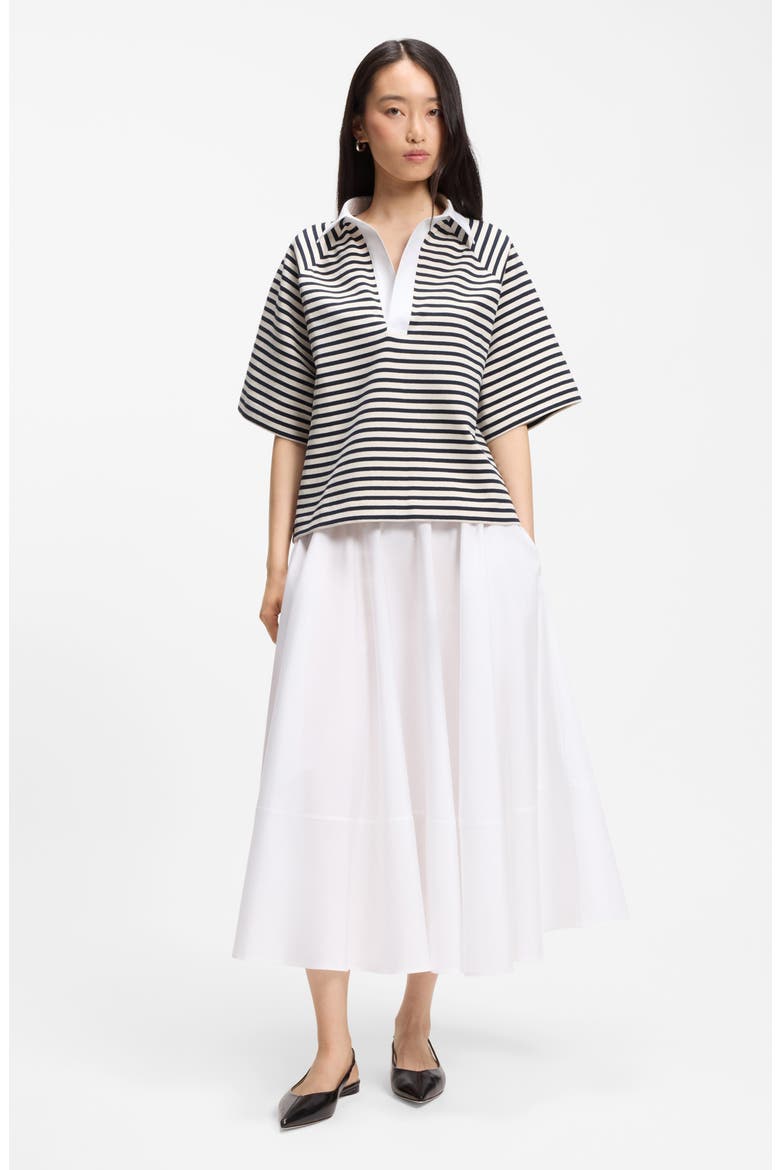 Essipa Stripe Polo Top, Alternate, color, SKY CAPTAIN STRIPE