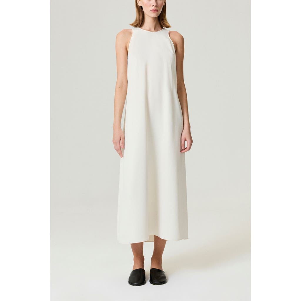 Nocturne Flowy Sleeveless Maxi Dress In White