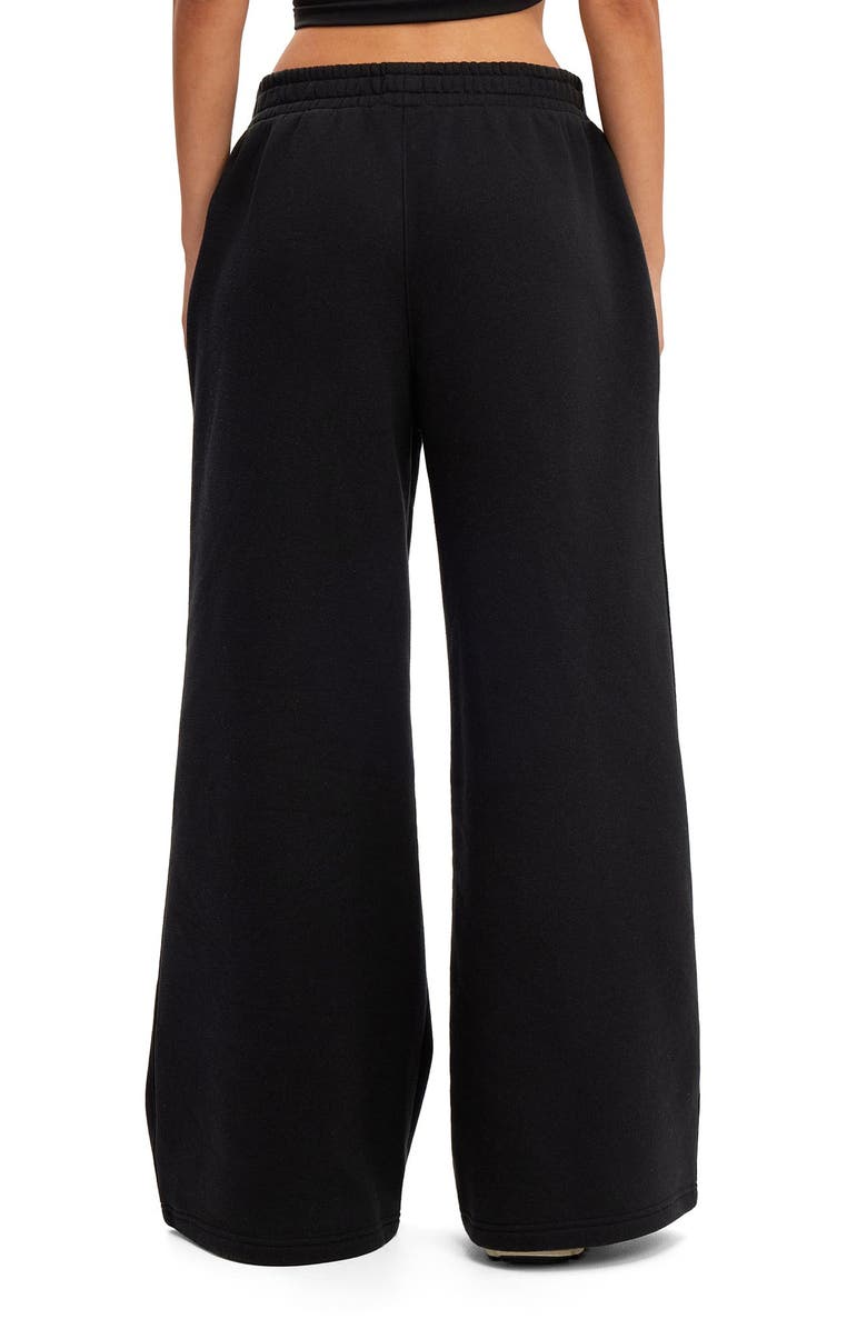 COTTON ON BODY Women's Active Fleece Wide Leg Sweatpant, Alternate, color, Black