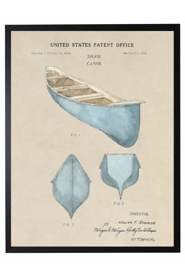 Canoe Patent 2 in Black Frame, Main, color, No Color