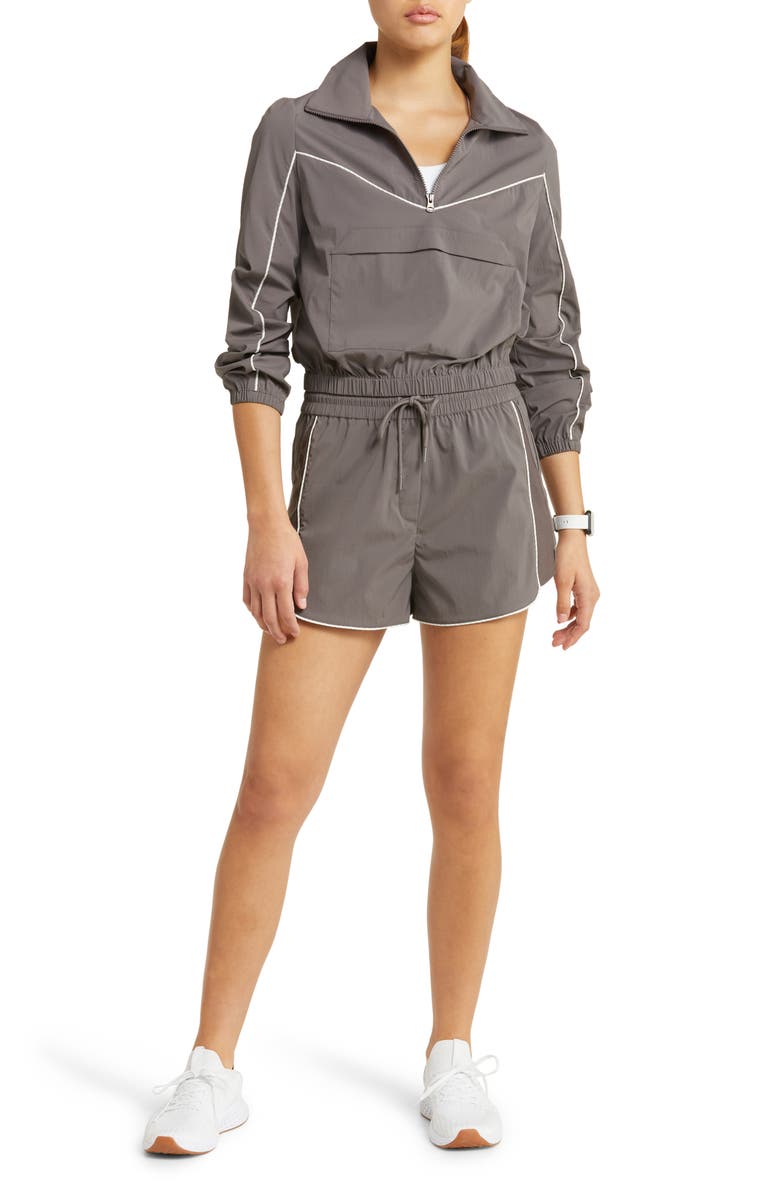 Zella Mesh Mix Drawstring Shorts, Alternate, color, 