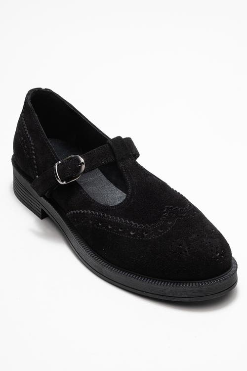 Forever & Always Shoes Janney Leather Strap Loafers In Black