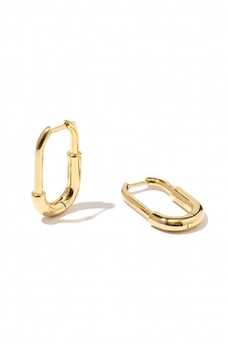 Otiumberg 14kt Gold Vermeil Large Staple Hoop Earrings, Main, color, Yellow Toned Gold