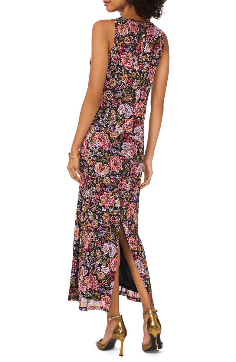 Vince Camuto Floral Maxi Dress, Alternate, color, Rich Black