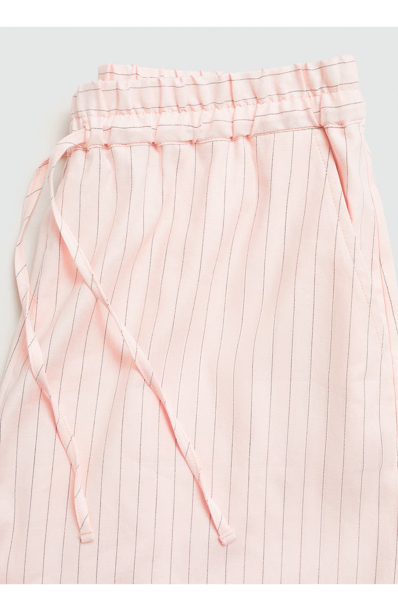 MANGO Stripe Linen Blend Drawstring Shorts, Alternate, color,