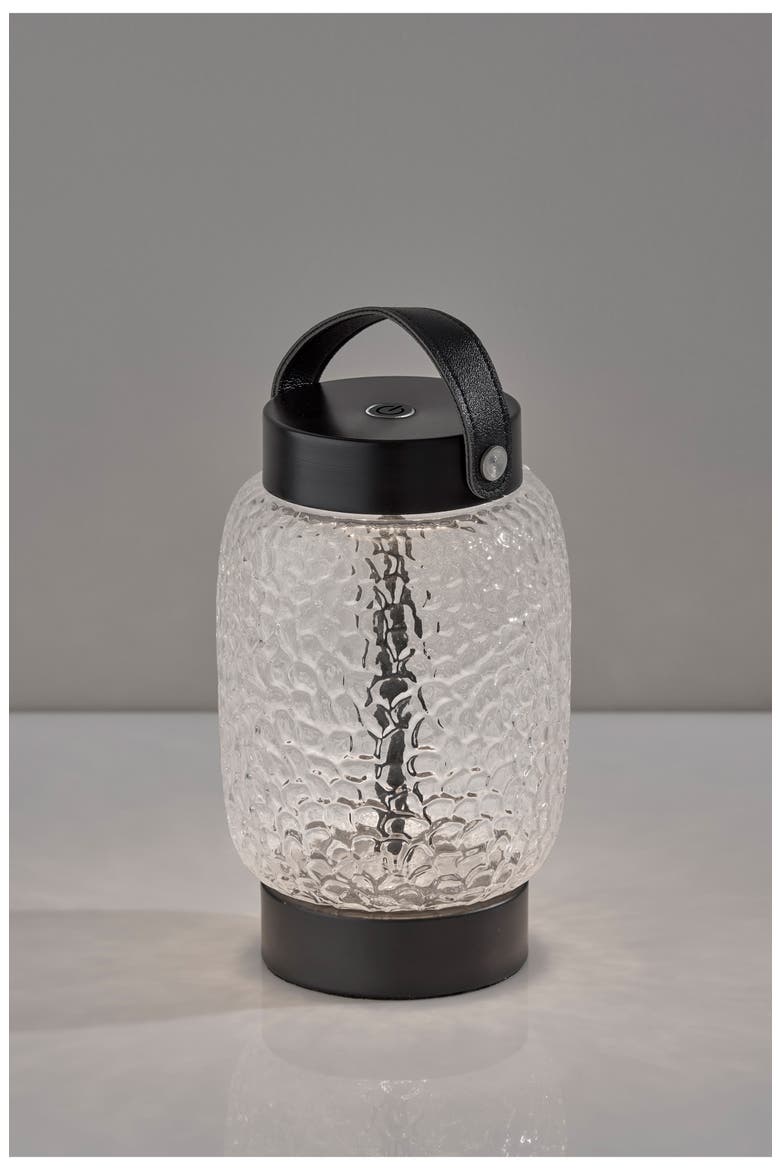 Cassius Cordless LED Table Lantern, Alternate, color, BLACK