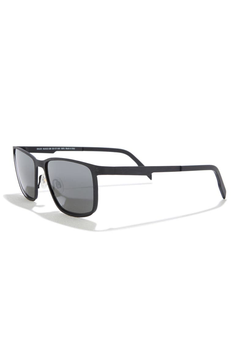 55mm BI-Gradient Polarized Square Sunglasses, Alternate, color, BLACK BLACK GREY