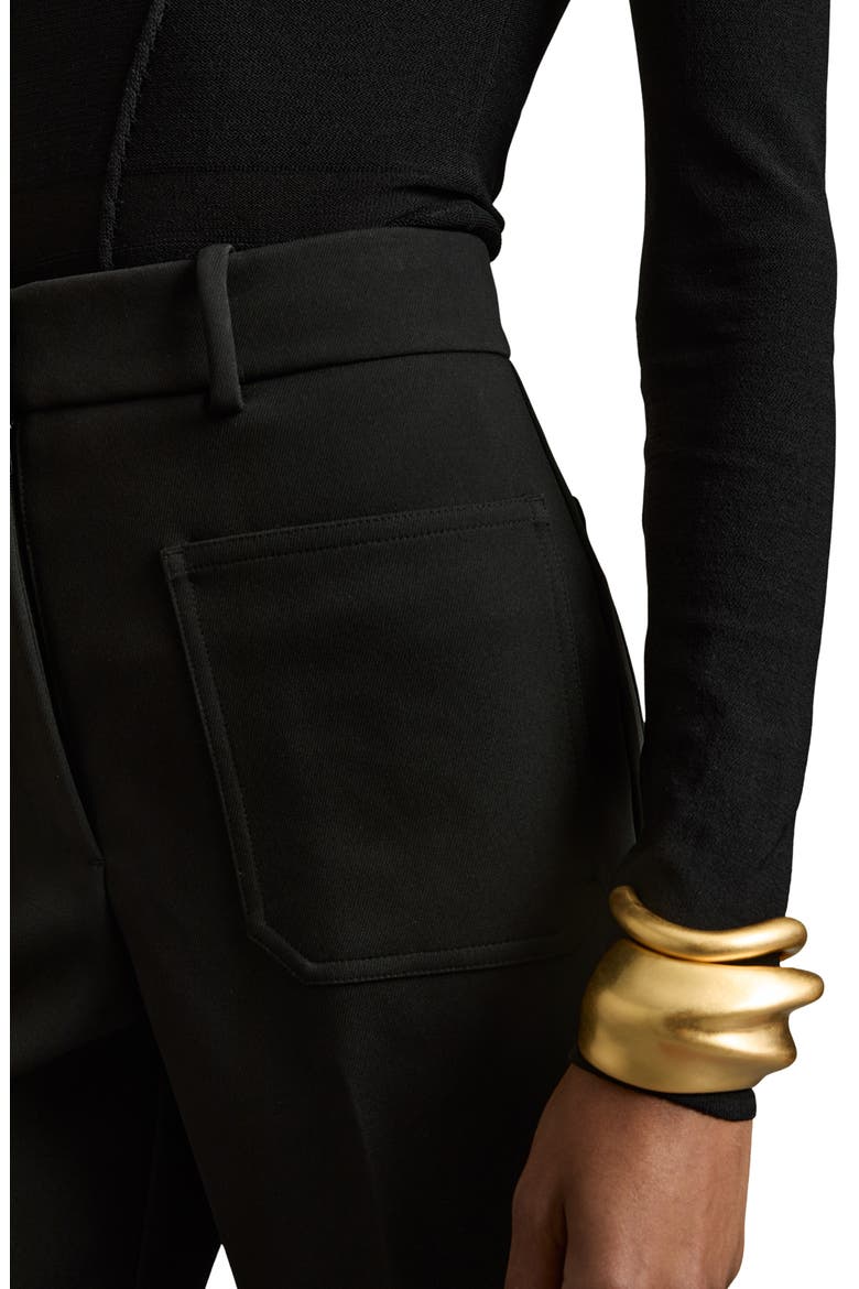Priya Patch Pocket Wide Leg Pants, Alternate, color, BLACK